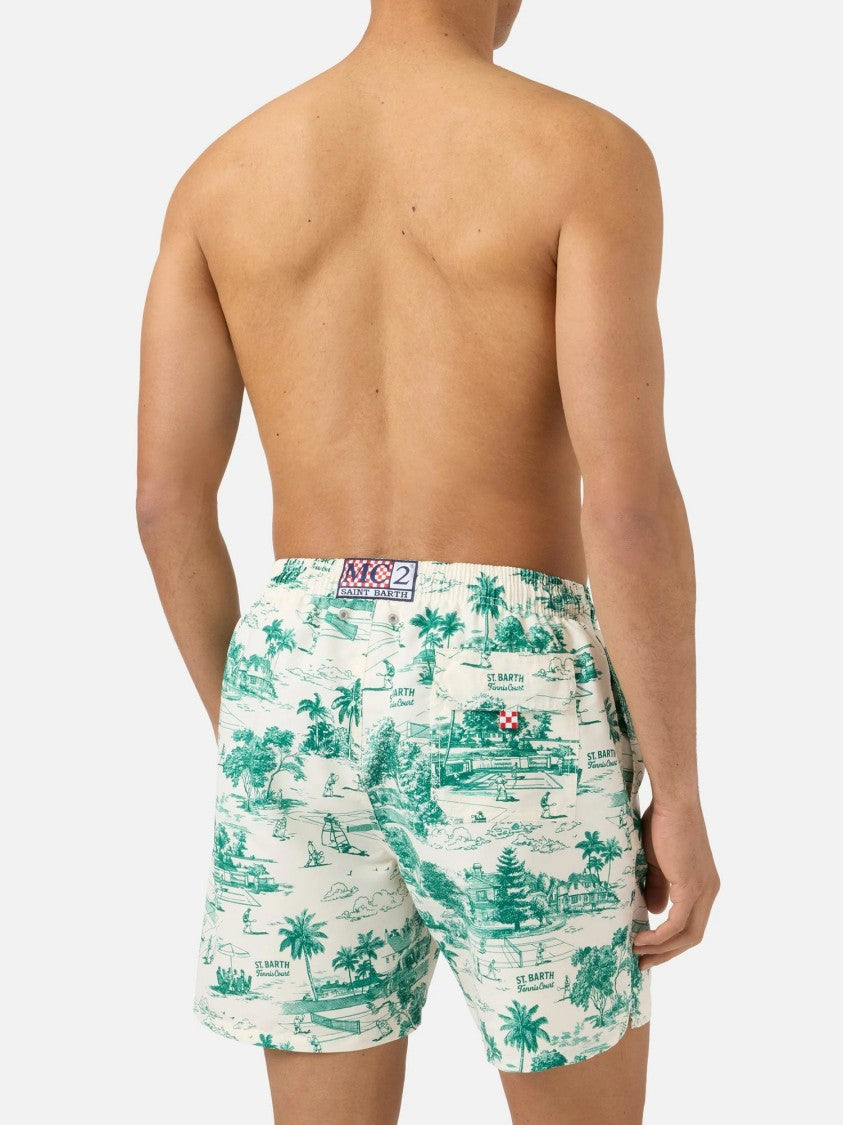 Mc2 Saint Barth White Gustavia Classic Swim Shorts