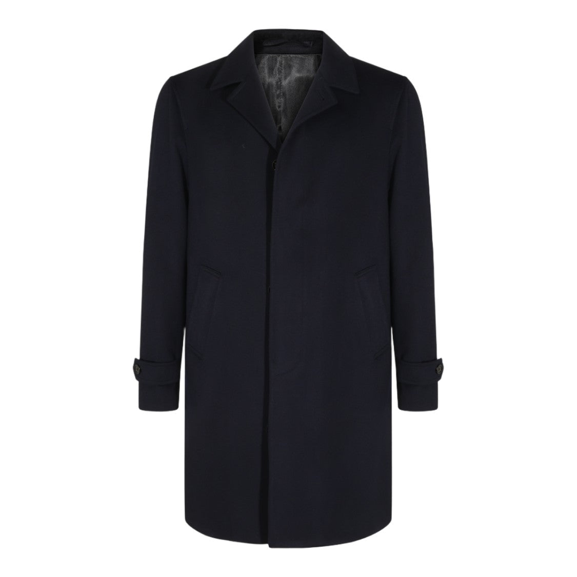 Lardini Long Coat With Minimalist Design And Tailored Finish