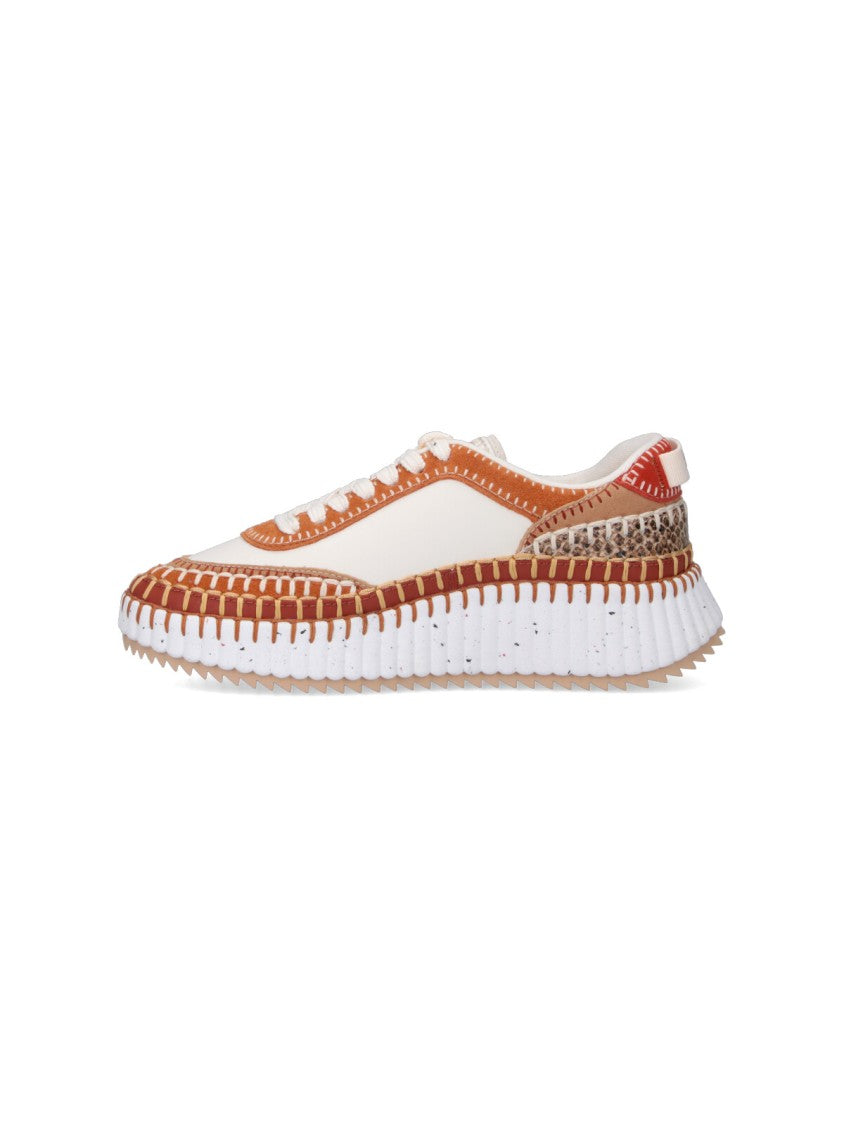 Chloé “Nama” Sneakers – Brown & White