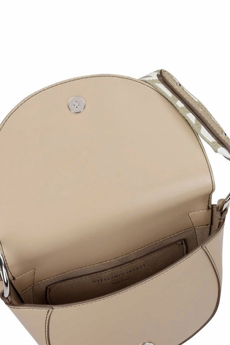 Stella Mccartney Semi-Circular Perforated Logo Crossbody Bag