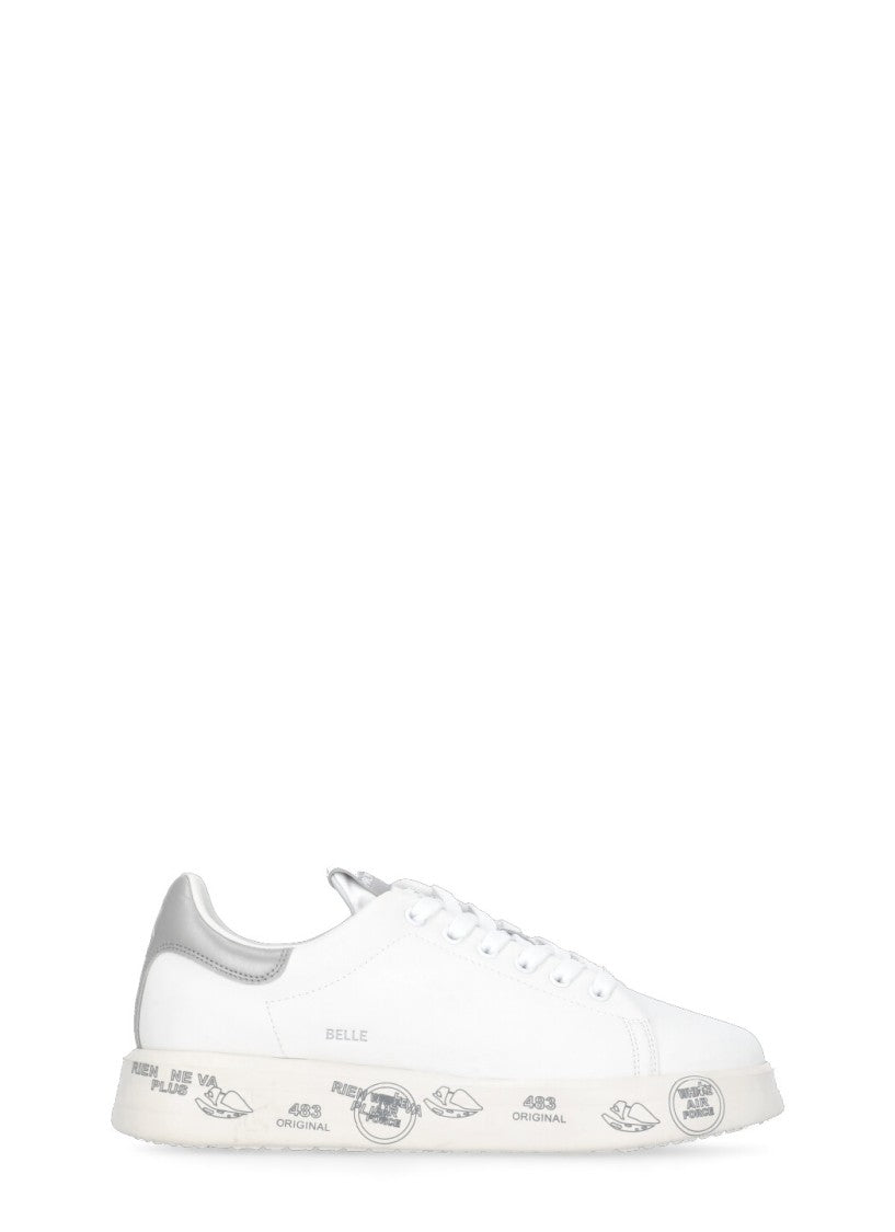 Premiata White Belle 7447 Leather Sneakers