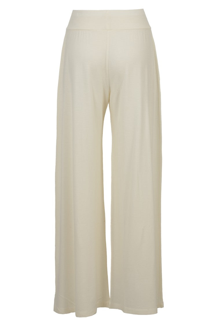 Labo.Art Wide-Leg White Palazzo Trousers