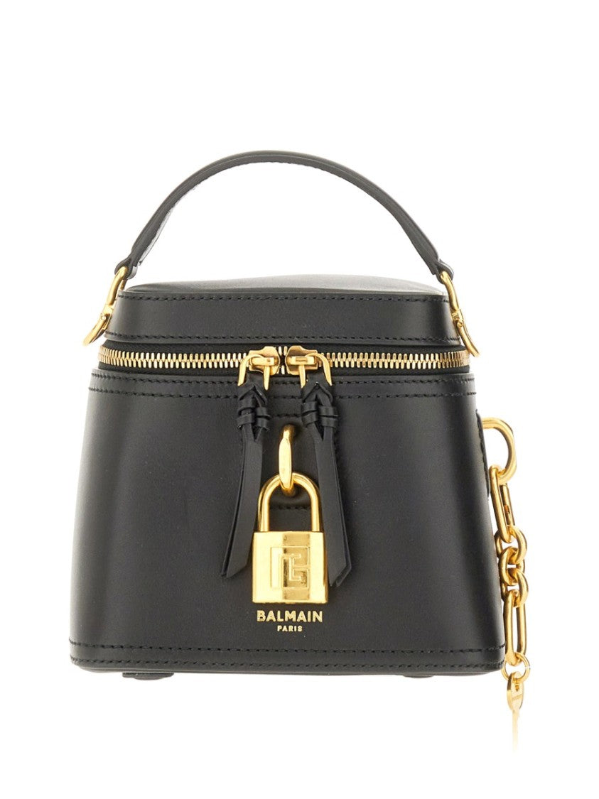 Balmain Leather "Pulse Vanity" Bag