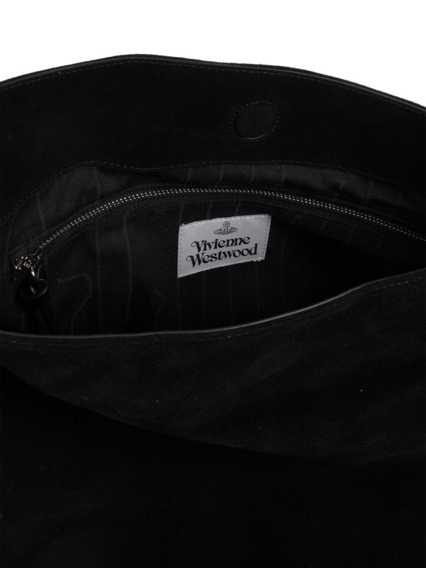 Vivienne Westwood Black Suede Zip Pouch