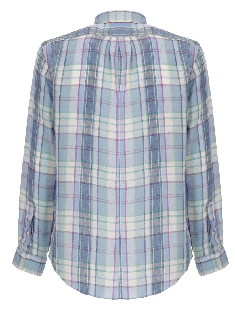 Polo Ralph Lauren Light Blue Checked Pony Shirt