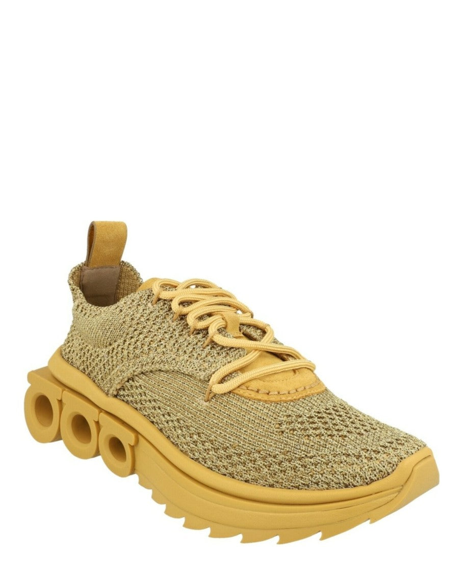 Ferragamo Nima Knit Low-Top Sneakers