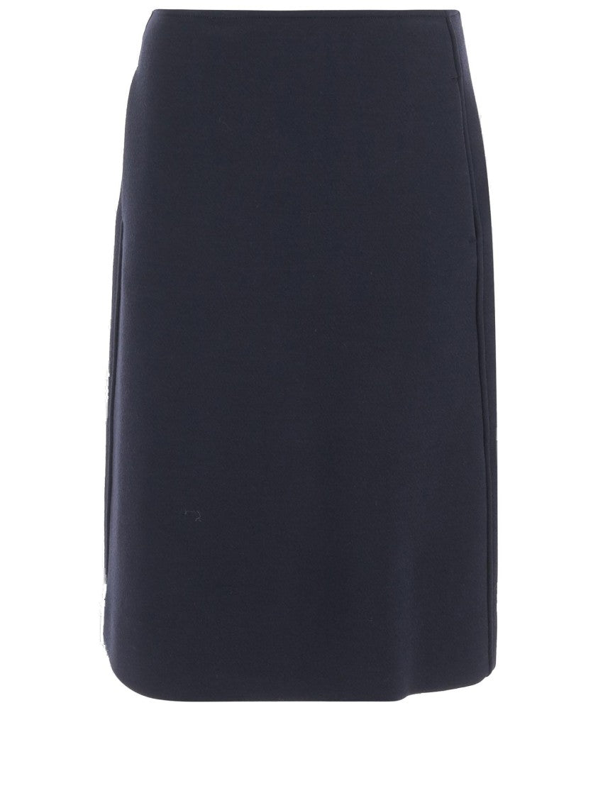 Jil Sander Wool Blend Midi Skirt
