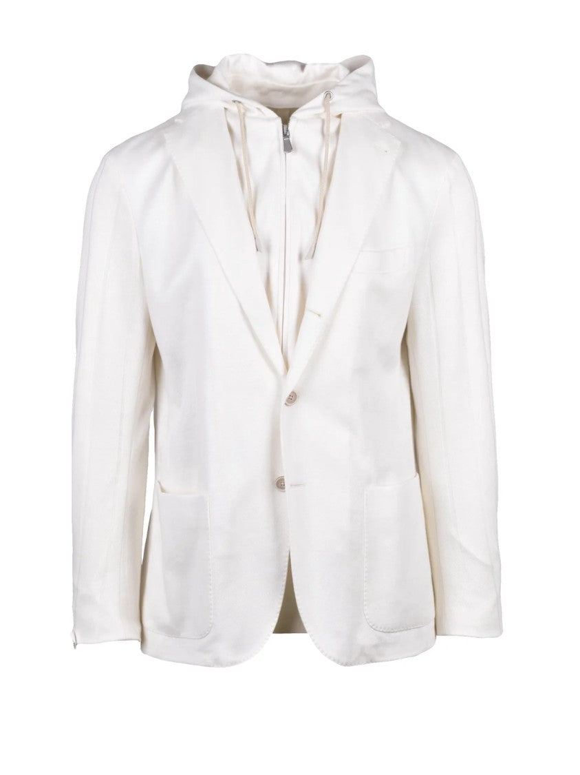 Eleventy White Linen Cotton Blazer