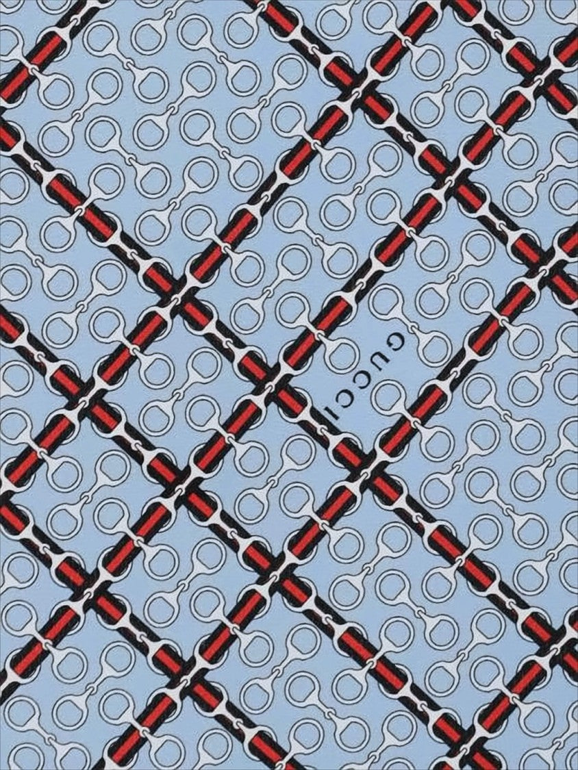 Gucci Silk Long-Sleeved Shirt With Geometric Pattern