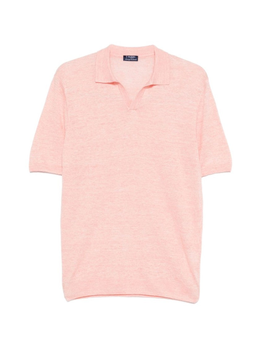 Barba Relaxed Boxy Short-Sleeve T-Shirt With V-Neck Detail