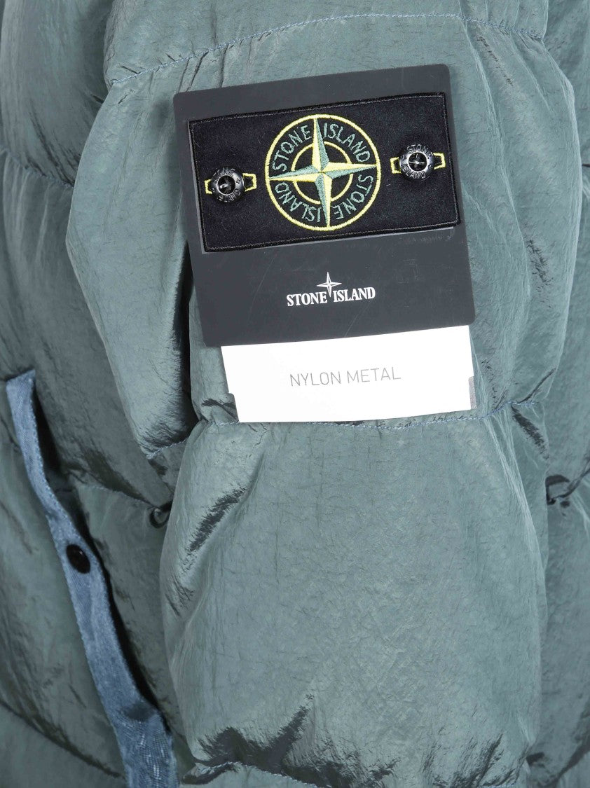 Stone Island Giacca Shiny Crinkled Quilted Down Jacket