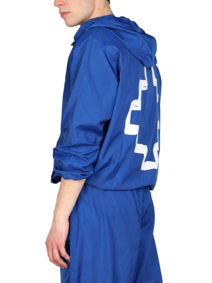 Marcelo Burlon Cross Print Windbreaker Jacket