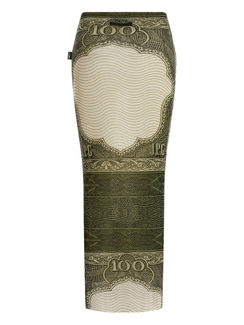Jean Paul Gaultier Multicolour Silk And Nylon Pleated Skirt