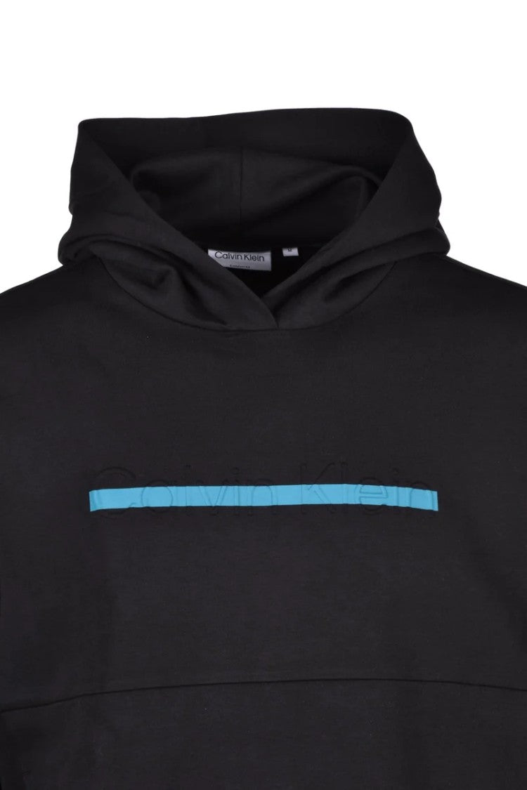 Calvin Klein Black Striped Cotton Hoodie
