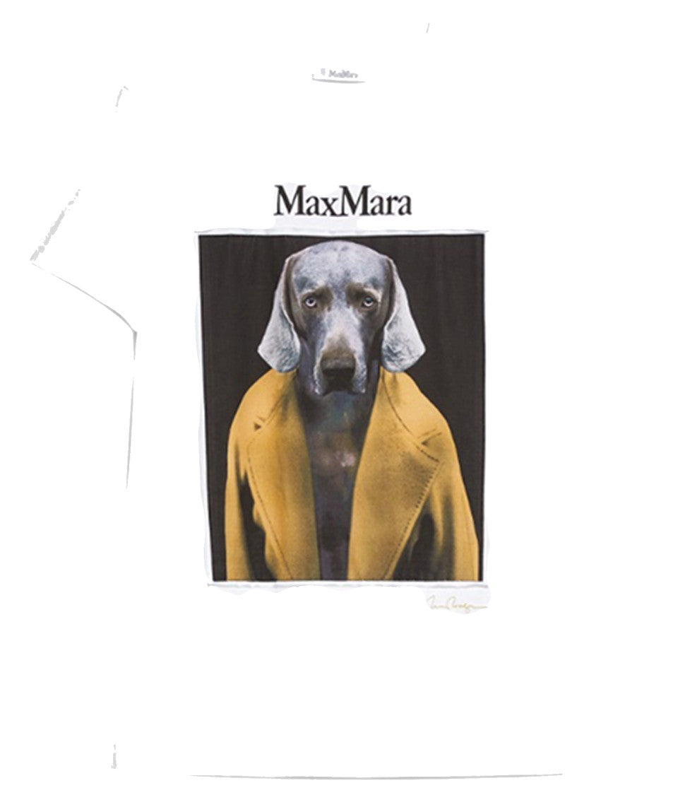 Max Mara Graphic Print Short-Sleeved T-Shirt With Classic Crew Neckline