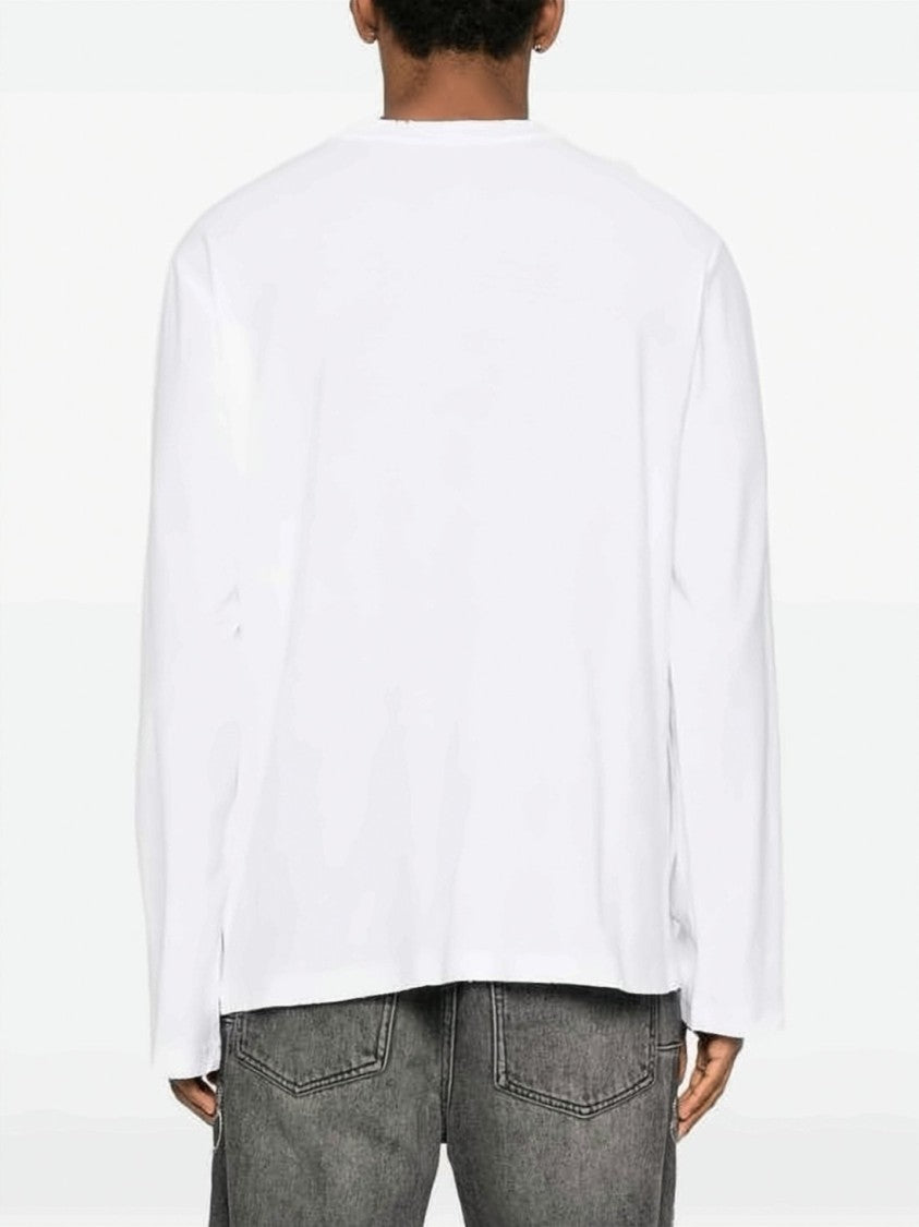 Acne Studios Long-Sleeve Shirt With Textured Fabric And Chest Pocket