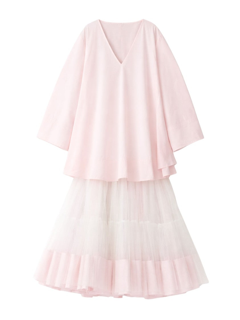 Jacquemus Paysan Dress With Flared Hem And Curved Sleeves