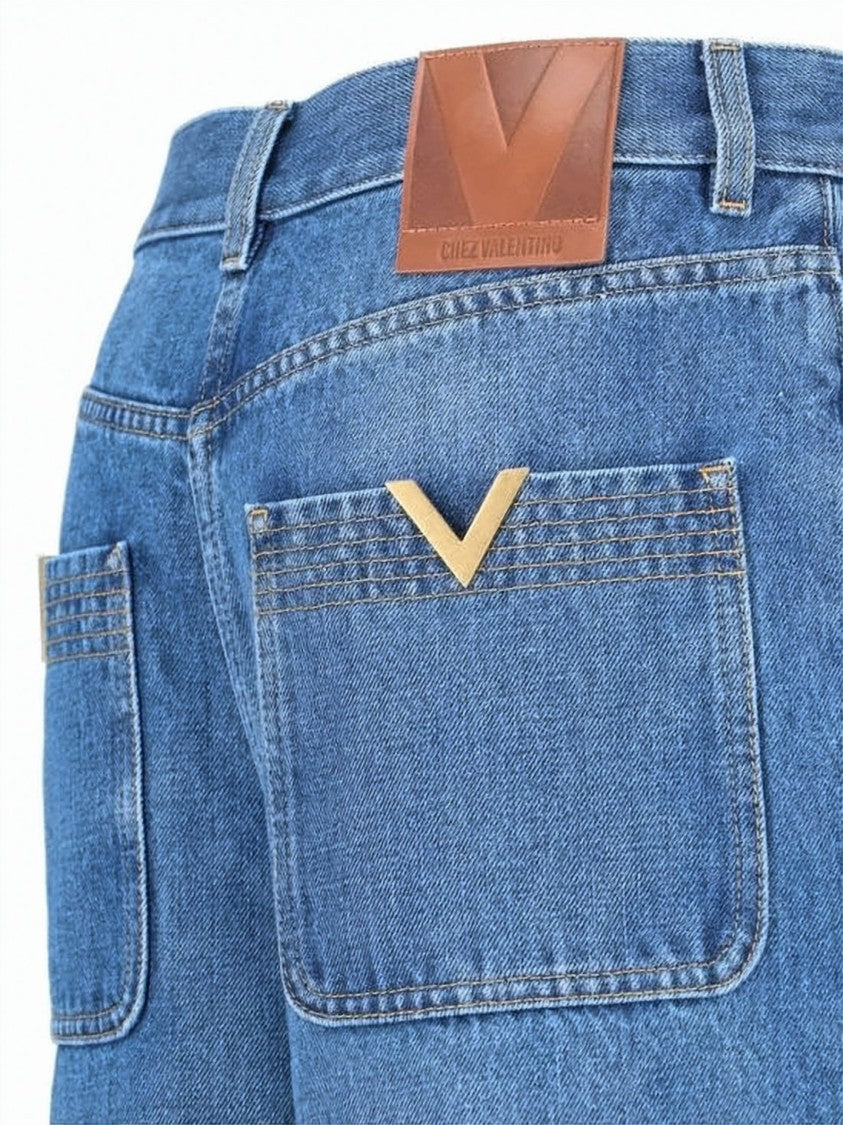 Valentino Garavani Wide-Leg Denim Pants With High Waist