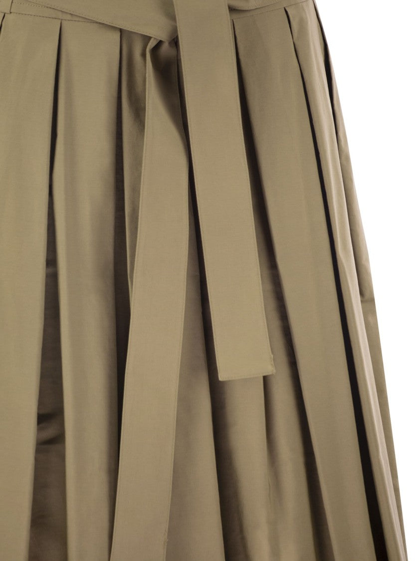 Max Mara Agiate - Pleated Cotton Skirt