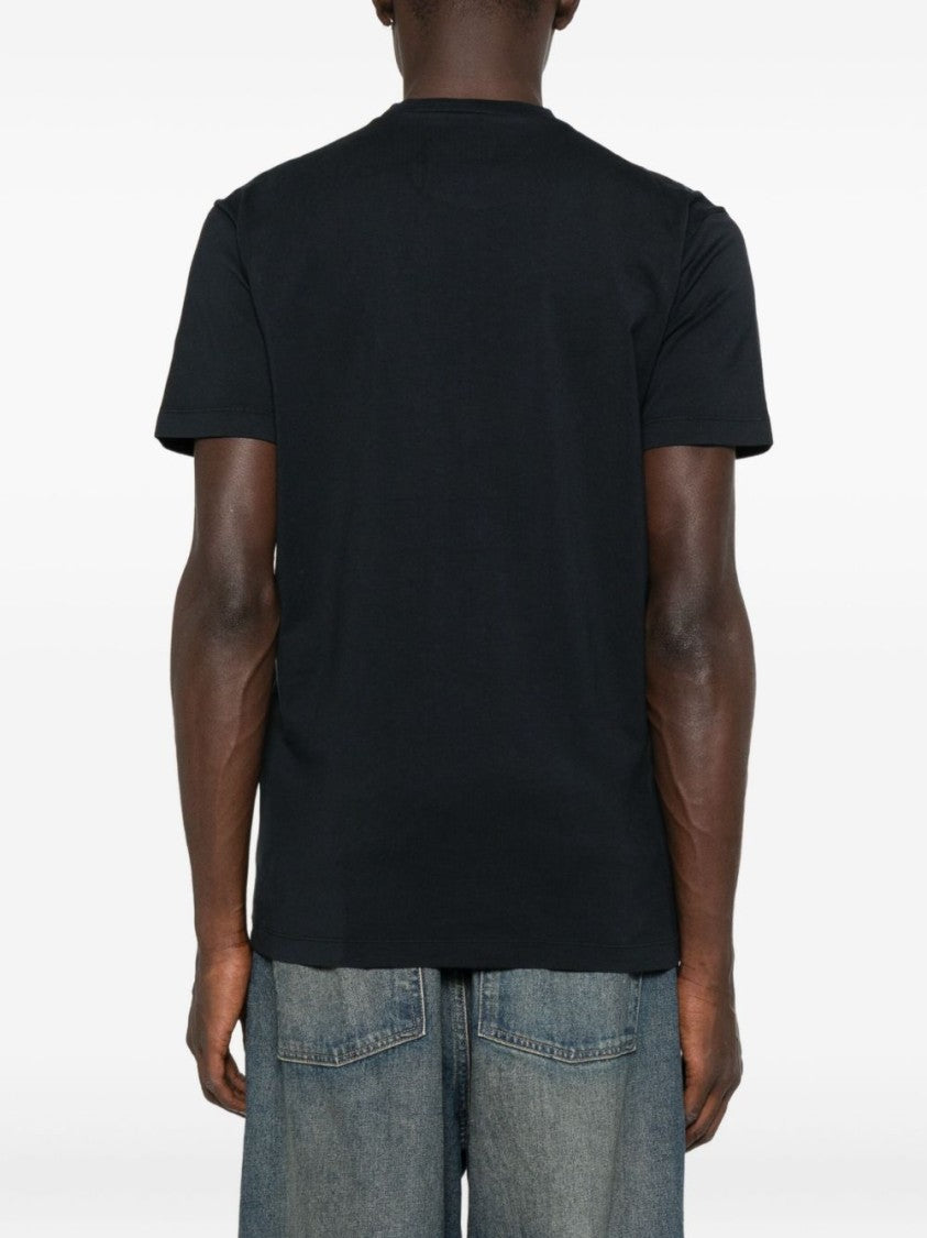 Dsquared2 Printed Black T-Shirt With Bold White Details