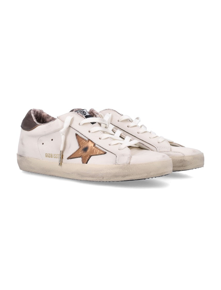 Golden Goose Low-Top Sneakers With Vintage Charm And Leopard Lining