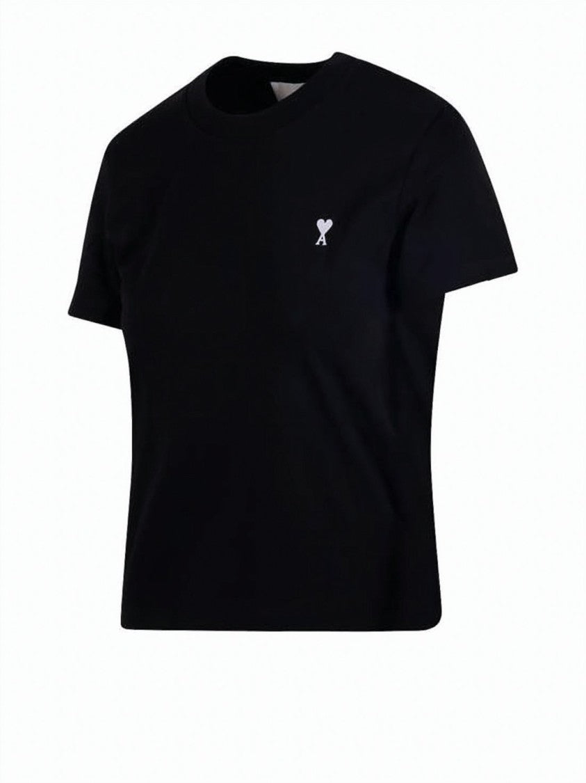 Ami Paris Cropped Cotton T-Shirt