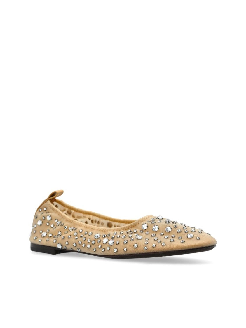 Tory Burch Crystal Sand Mesh Flats