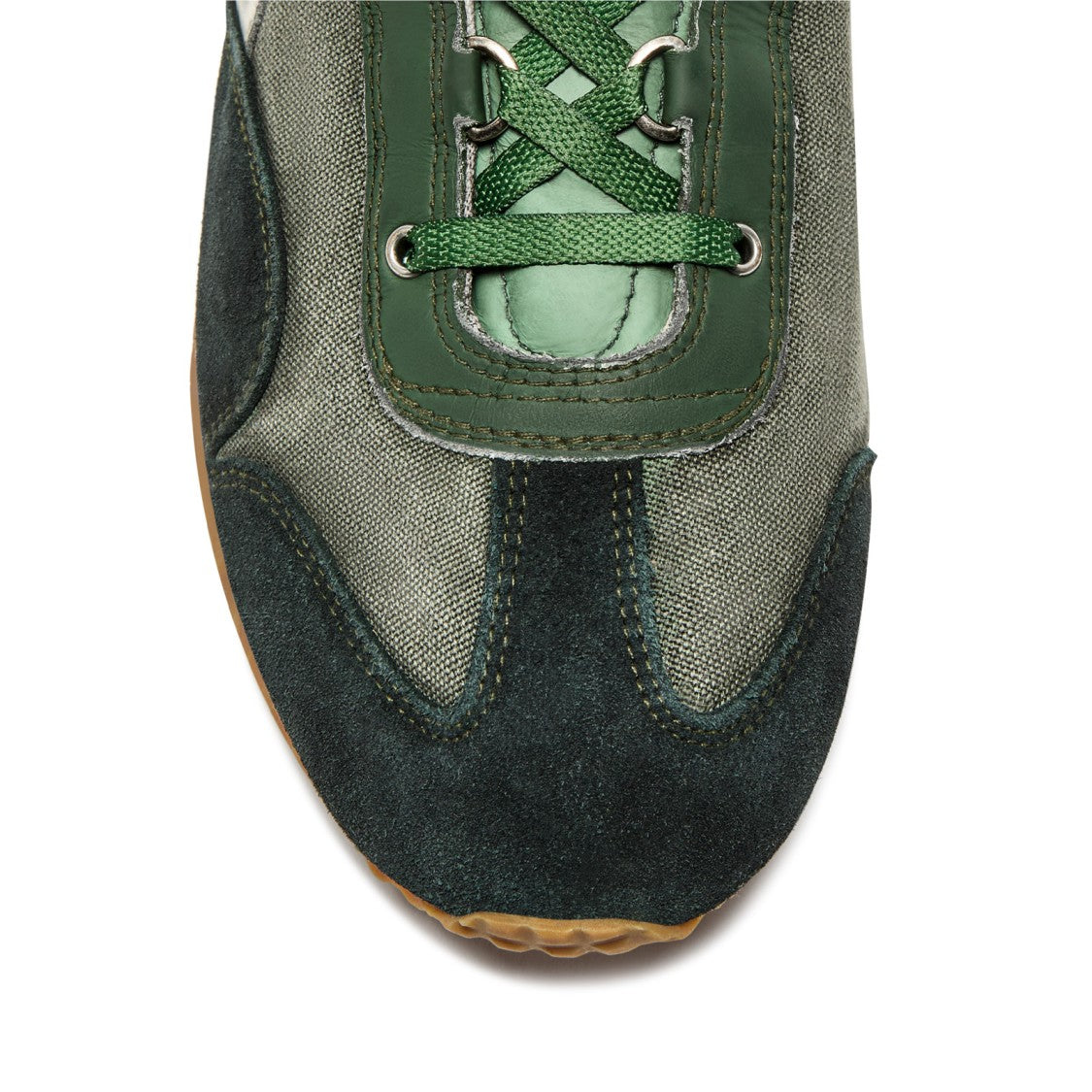 Diadora Green And Canvas Stonewash Equipe Sneakers
