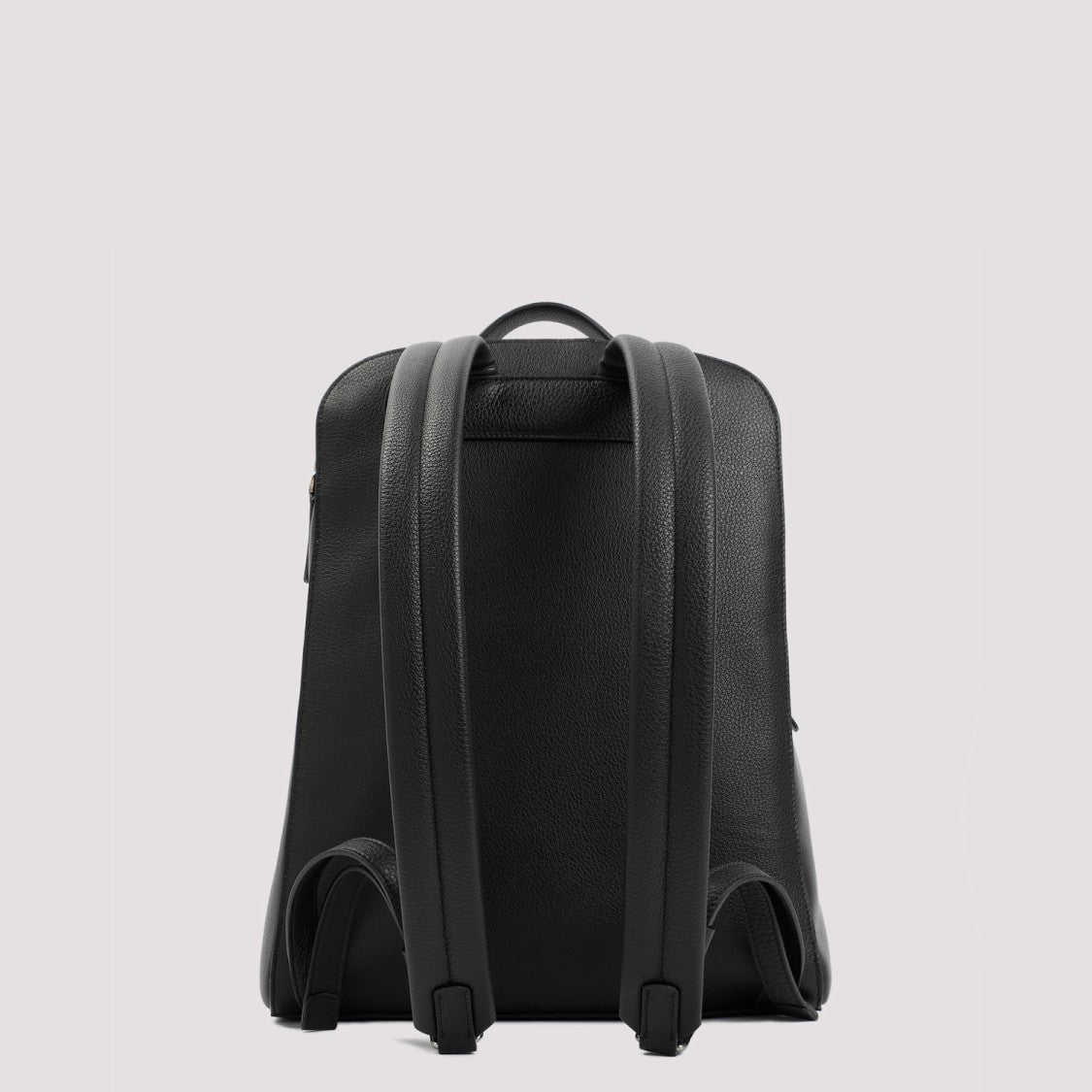 Giorgio Armani Black Grained Calf Leather Backpack