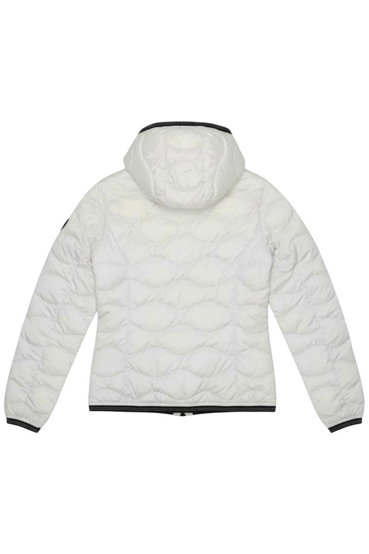 Blauer White Wave-Quilted Hooded Polyamide Puffer Jacket