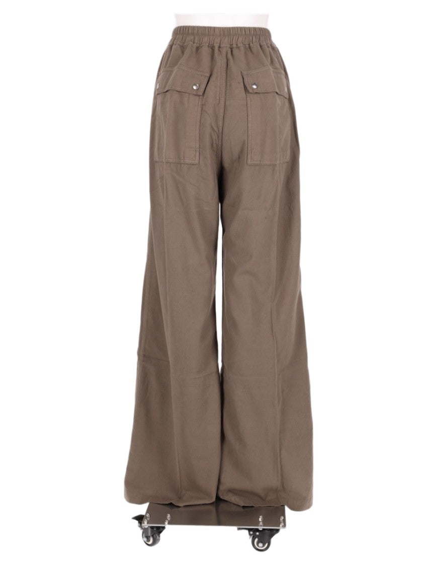 Drkshdw By Rick Owens Charcoal Textured Drawstring Wide-Leg Pants