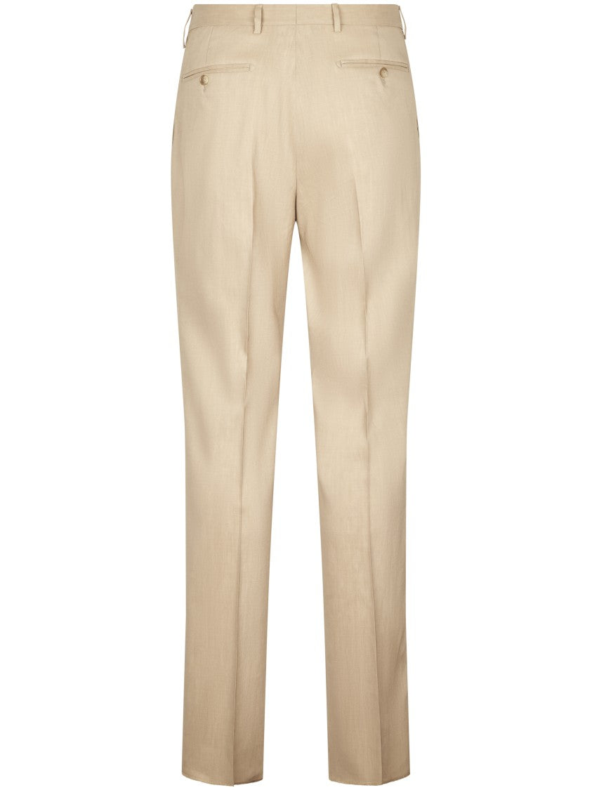 Tagliatore Beige Tailored Jacket With Two-Button Front