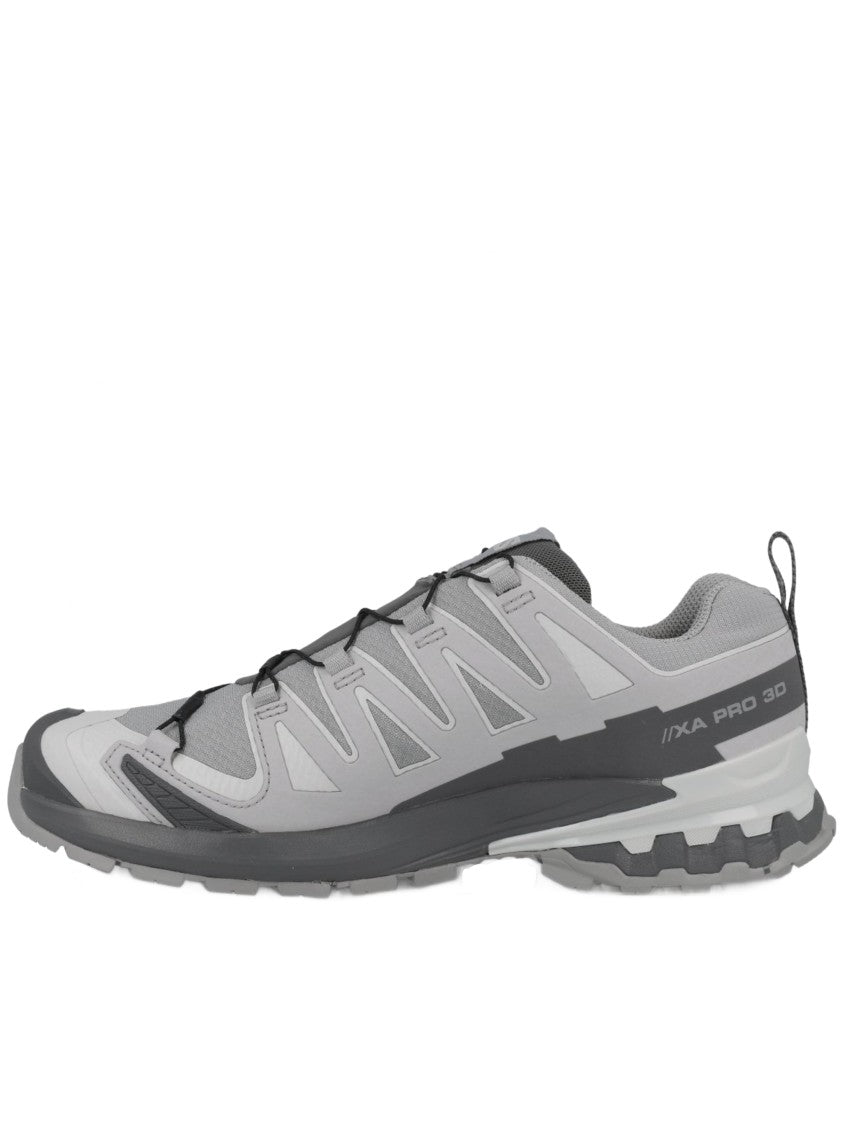 Salomon Low-Profile Grey Trail Running Sneakers With Quick-Lace System