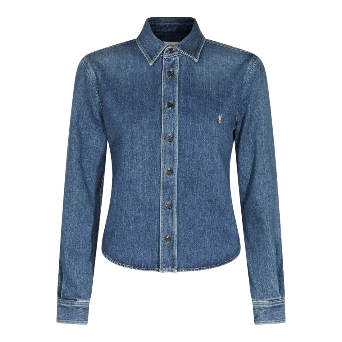 Saint Laurent Classic Pointed-Collar Denim Shirt
