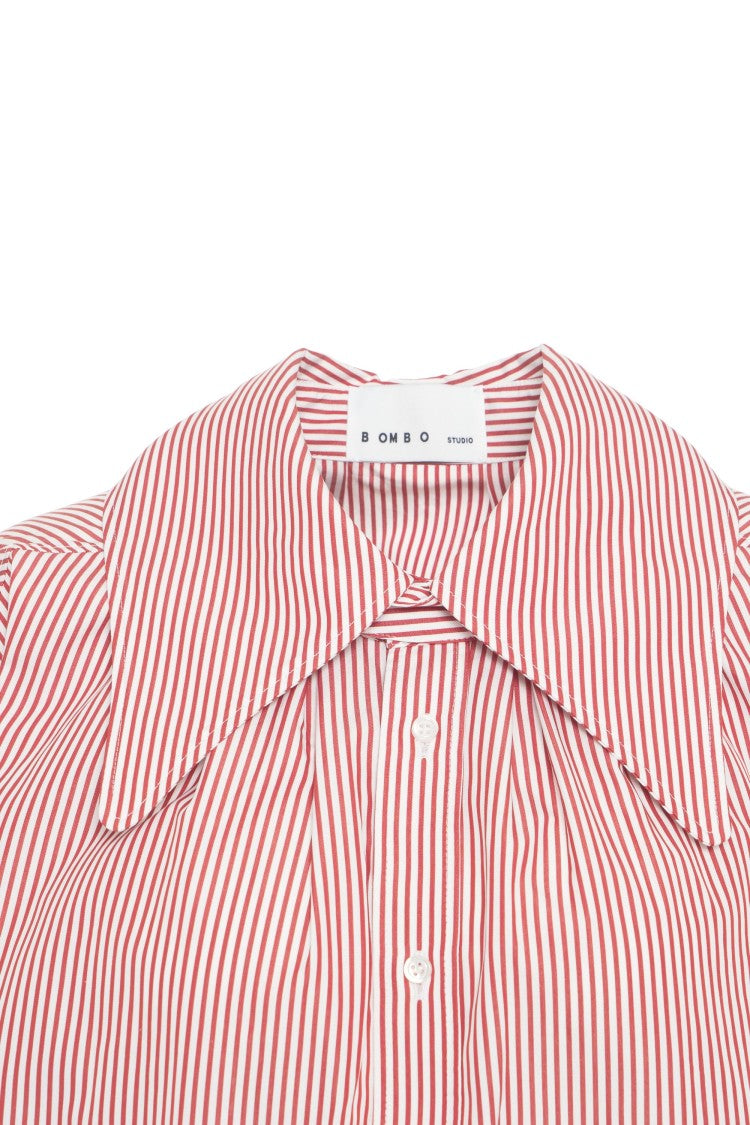 Bombo Studio Voluminous Collar Blouse With Buttoned Cuffs