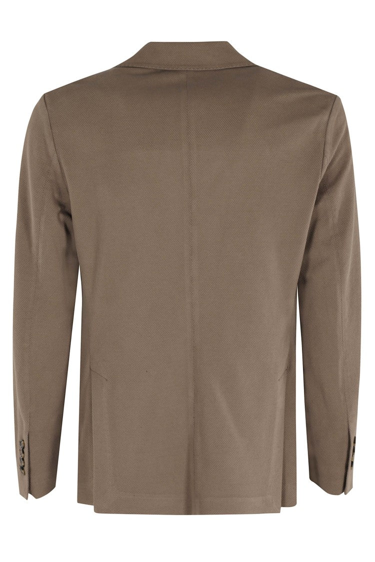 Circolo 1901 Dark Brown G.Dyed Patch Pocket Cotton-Blend Blazer
