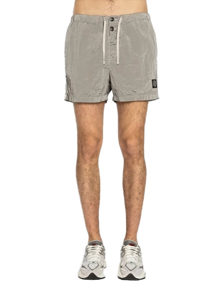 Stone Island Relaxed Fit Drawstring Waist Shorts