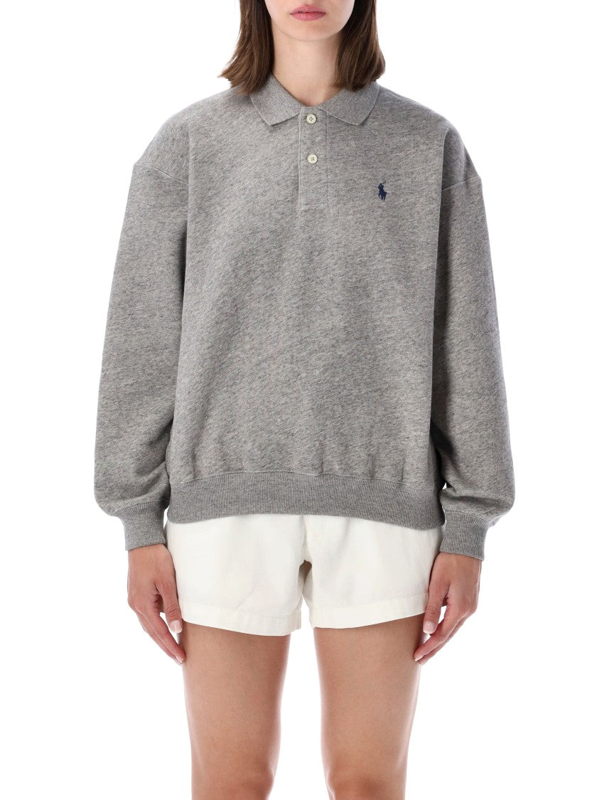 Polo Ralph Lauren Cotton Long-Sleeved Polo Sweatshirt