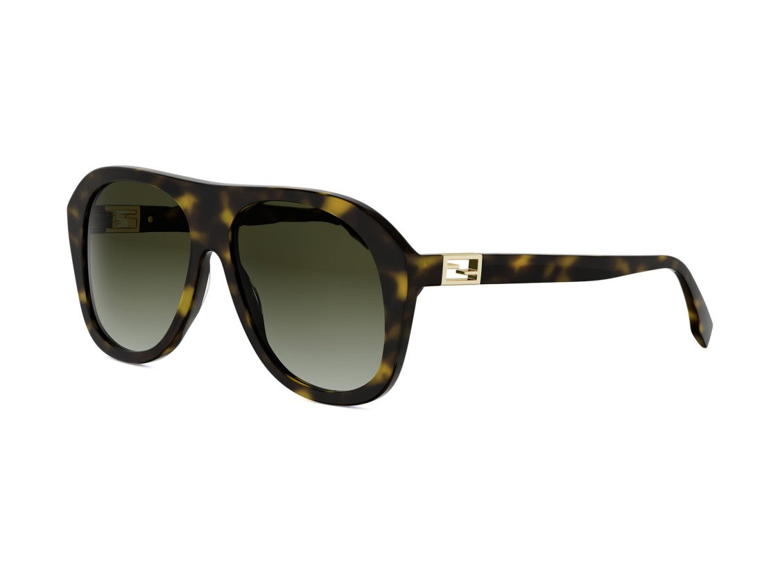 Fendi Fe40223i Oversized Square Tortoiseshell Acetate Sunglasses