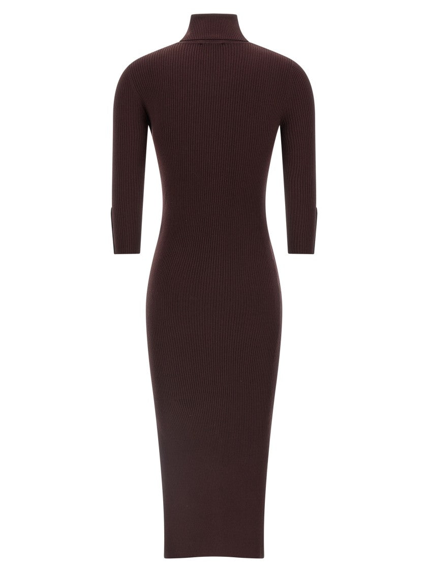 Elisabetta Franchi Ribbed Knit Midi Dress