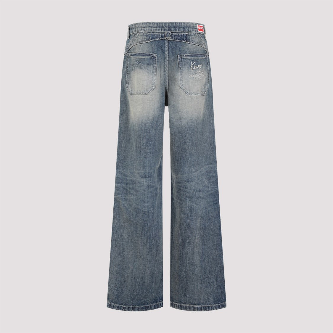 Kenzo Dirty Blue Cotton Denim Pants