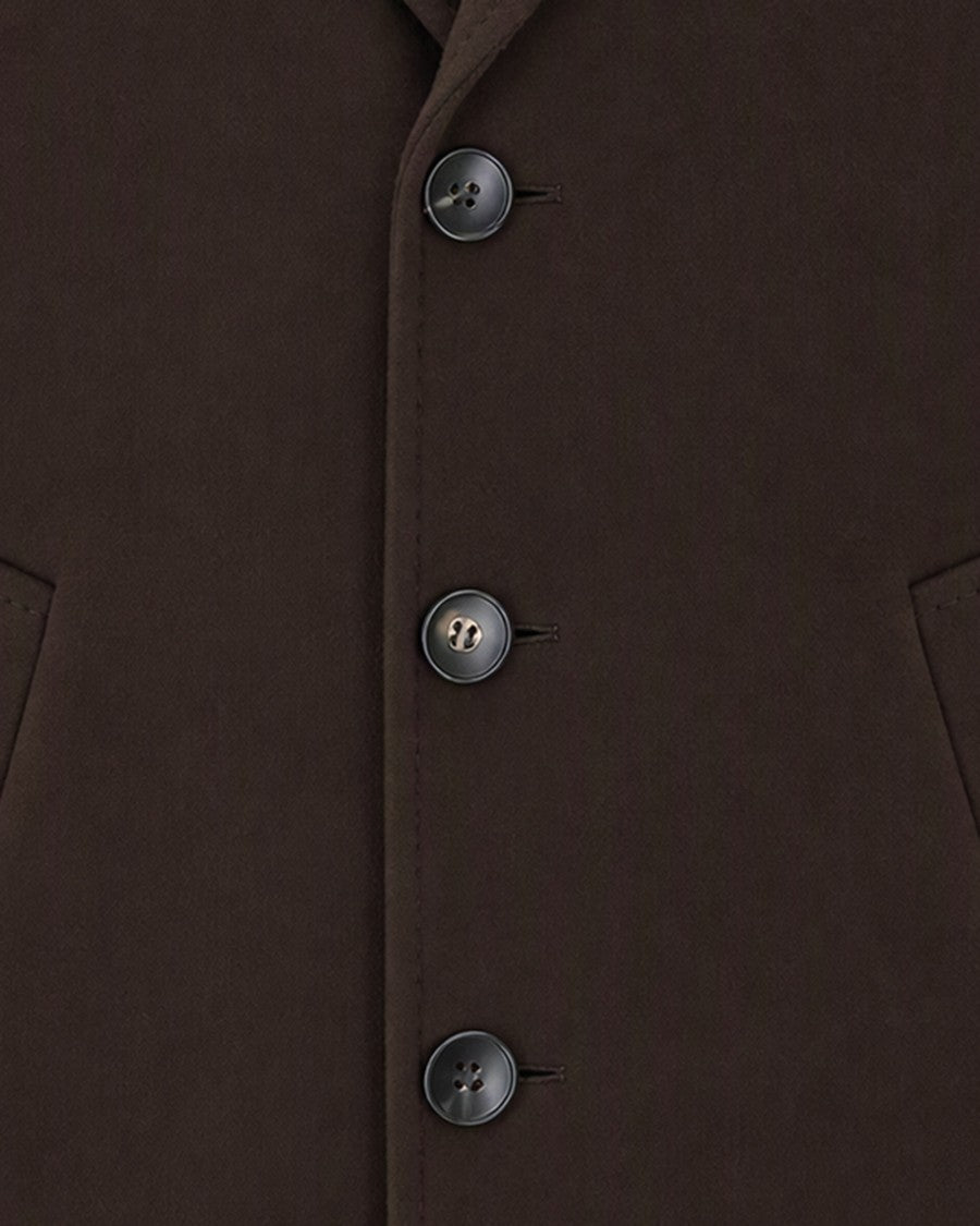 Breras Milano Dark Brown Wool-Blend Coat