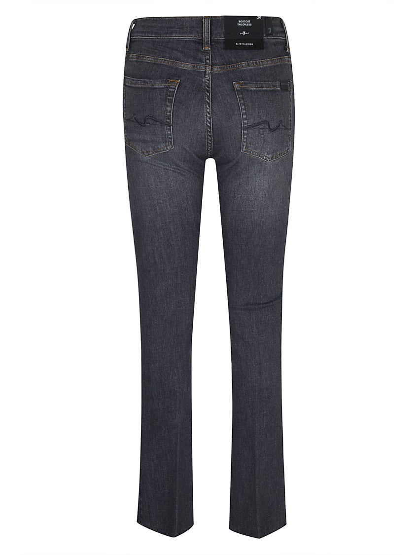 7 For All Mankind Bootcut Jeans In Slim Illusion Denim With Subtle Fading