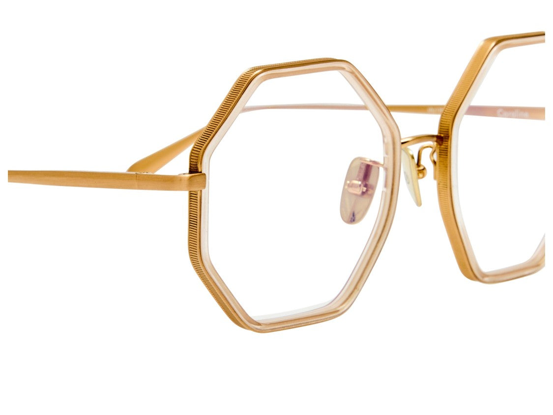 Linda Farrow Gold Lfl1709 Geometric Octagonal Eyeglasses