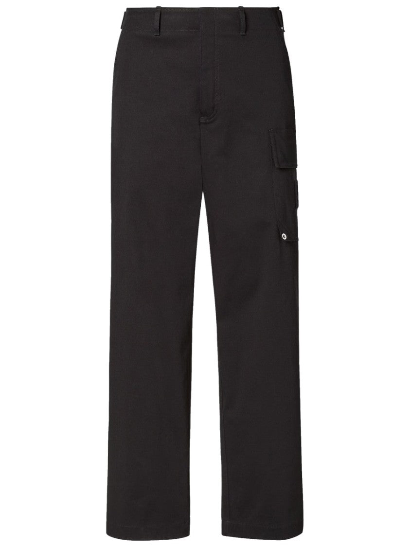 Fendi Straight-Leg Cargo Pants With Subtle Logo Detail