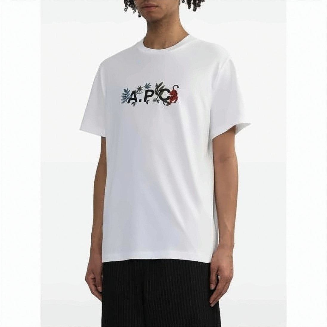 A.P.C. Short-Sleeve Cotton T-Shirt With Botanic Graphic Design