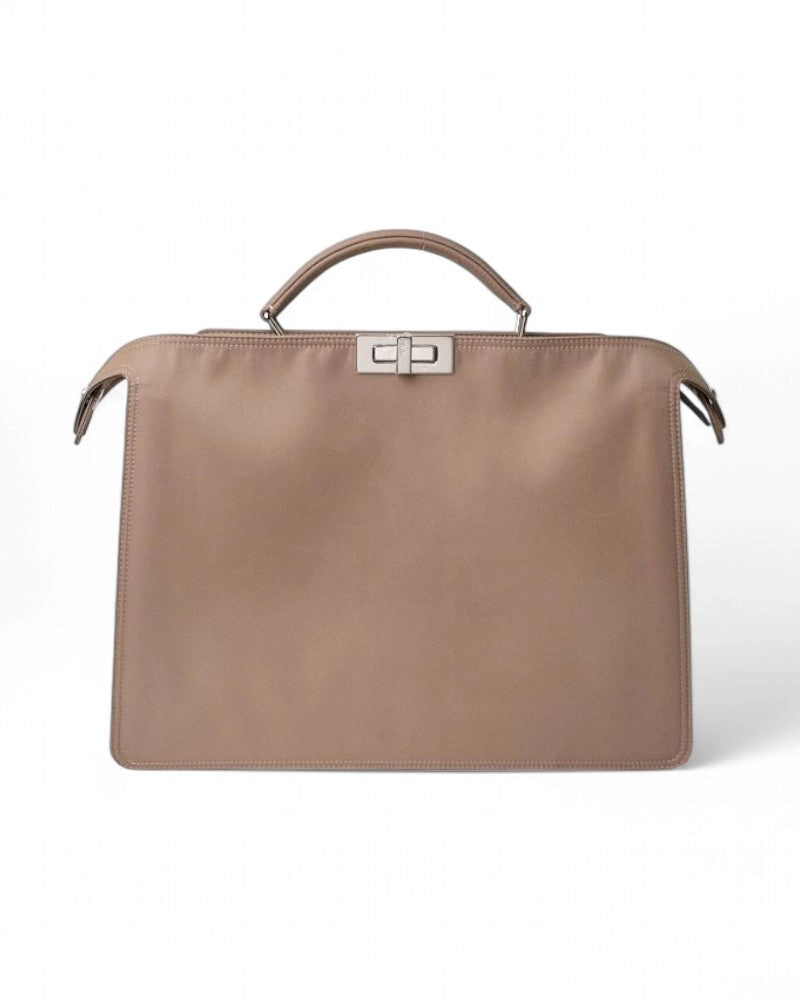 Fendi Beige Iseeu Nylon Medium Shoulder Bag