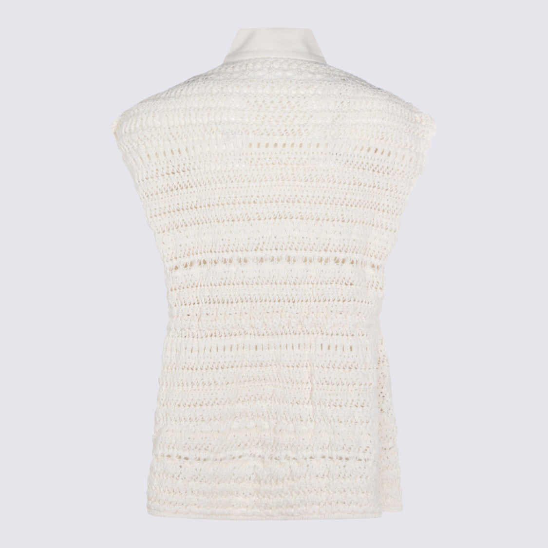 Fabiana Filippi Structured White Knit Sweater