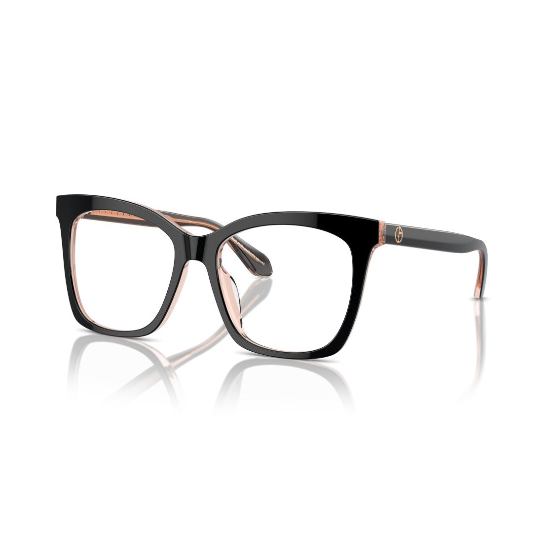 Giorgio Armani 0Ar7254u Bold Oversized Square Frame Eyeglasses With Contrasting Inner Arms