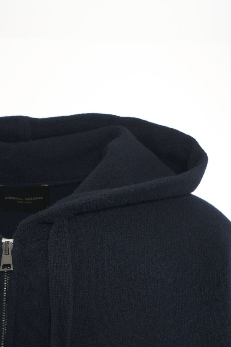 Roberto Collina Zip-Through Knit Hoodie With Drawstring